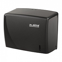 Диспенсер для полотенец LAIMA PROFESSIONAL ORIGINAL (Система H3), V-сложения, черный, ABS, 605762