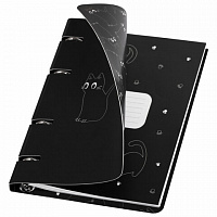 Тетрадь на кольцах А5 160х212мм, 120л, картон, матовая ламинация, клетка, BRAUBERG, Просто Кот, 404723