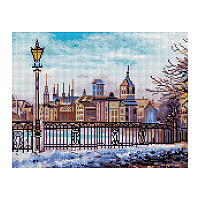 Алмазная мозаика ТРИ СОВЫ "Старый город", 30*40см, холст, картонная коробка с пластиковой ручкой
