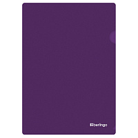 Папка-уголок Berlingo "Soft Touch", А4, 200мкм, софт-тач, фиолетовая