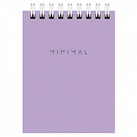 Блокнот МАЛЫЙ ФОРМАТ А7 75х105мм, 40л, гребень, картон, клетка, BRAUBERG Minimal Pastel, 116431