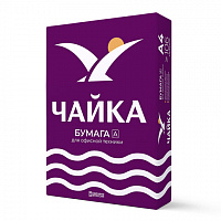 Бумага офисная А4, 80 г/м2, 500 л., марка А, ЧАЙКА, Россия, 162% (CIE)