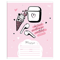 Тетрадь 18л., линия BG "My love", блестки