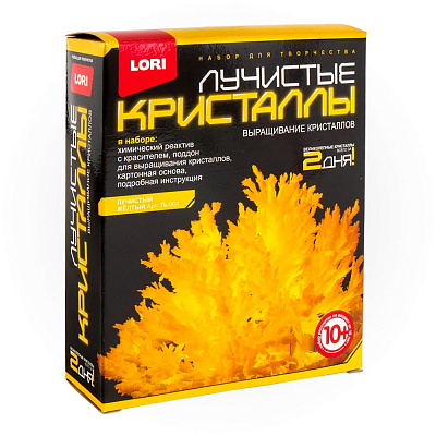 Выращивание лучистых кристаллов Желтый кристалл LORI  лк004