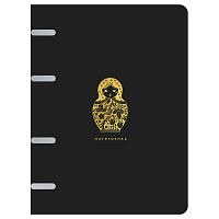 Тетрадь на кольцах А5, 80л. ЛАЙТ, кожзам, Greenwich Line "Matryoshka", тон. блок