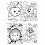 Раскраска А4 ТРИ СОВЫ "В стиле kawaii", 16 стр.