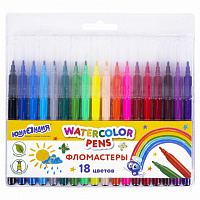 Фломастеры ЮНЛАНДИЯ 18 цветов "КЛАССНЫЕ!", вентилируемый колпачок, ПВХ, 152479