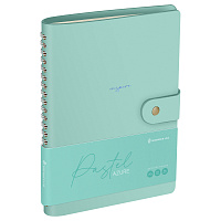 Записная книжка А5 96л. ЛАЙТ, кожзам, скрытый гребень, Greenwich Line "Pastel. Azure", блок в линию