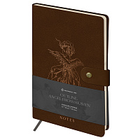 Записная книжка А5 80л., ЛАЙТ, кожзам, Greenwich Line "Outline. Angel from heaven", с замком, тиснение фольгой, внутренний карман, блок в точку