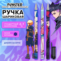 Ручка шариковая с принтом FUNSTER STICK "ANIME", СИНЯЯ, SOFT TOUCH покрытие, узел 0,7 мм, линия 0,35 мм, 144392