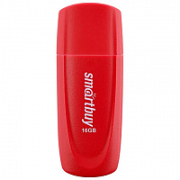 Флеш-диск 16 GB SMARTBUY Scout USB 2.0, красный, SB016GB2SCR