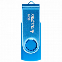 Флеш-диск 16GB SMARTBUY Twist USB 2.0, синий, SB016GB2TWB
