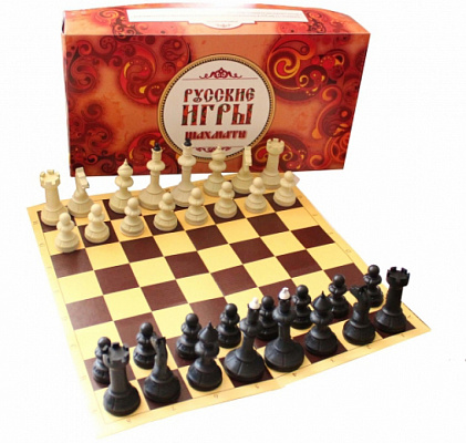 Игра Шахматы пластиковые фигуры доска из микрогофры 40*40 см Владспортпром