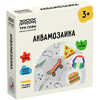Аквамозаика ТРИ СОВЫ "Главный герой", набор инструментов, трафареты, картонная коробка 12*12см