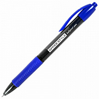 Ручка шариковая автоматическая с грипом BRAUBERG PRO, СИНЯЯ, узел 0,7мм, линия 0,35мм, 144210