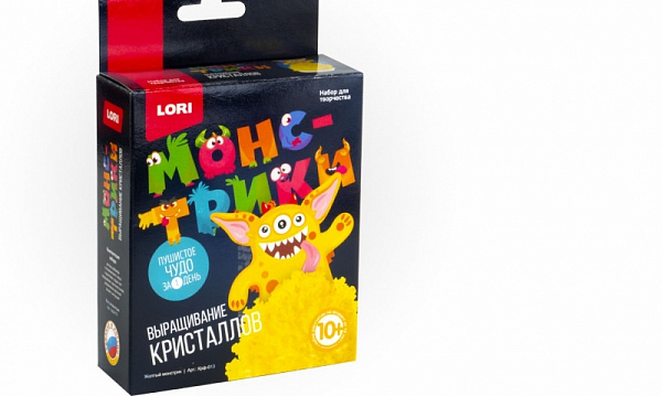 Выращивание кристаллов Монстрики Жёлтый монстрик LORI
