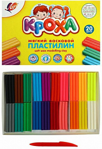 Пластилин Луч Кроха 20 цветов 320 грамм  31С 2063-08