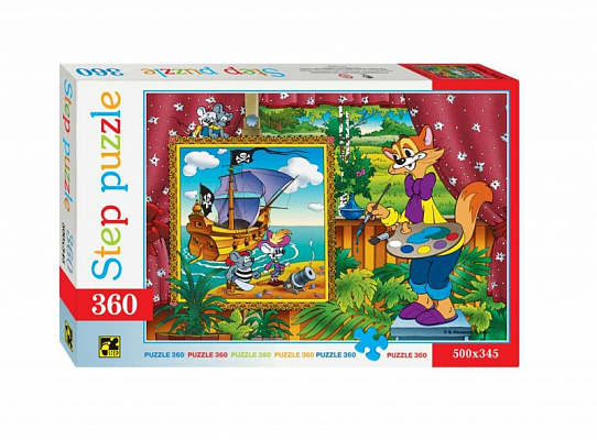 Пазлы детские 360 элементов 345*500 мм Кот Леопольд Step Puzzle