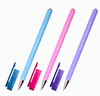 Ручка шариковая BRAUBERG FRUITY Pastel, СИНЯЯ, soft-touch, узел 0,7 мм