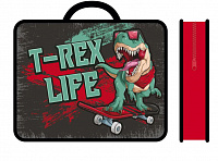 Папка детская пластиковая с ручками на молнии А4 Пчелка T-REX  ПМ-А4-26