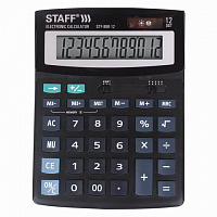 Калькулятор настольный STAFF STF-888-12 (200х150 мм), 12 разрядов, двойное питание, 250149
