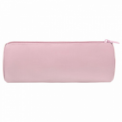 Пенал-тубус BRAUBERG, с эффектом Soft Touch, мягкий, Pastel pink, 272299
