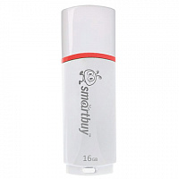 Флеш-диск 16 GB, SMARTBUY Crown, USB 2.0, белый, SB16GBCRW-W