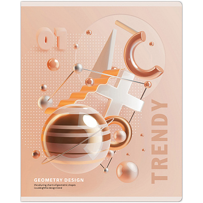 Тетрадь 48л., А5, клетка ArtSpace "Стиль. Trendy", эконом