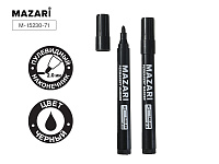 Маркер перманентный MAZARI TAILLER чёрный 2 мм ОПП-упаковка  M-15230-71