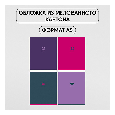 Тетрадь 48л., А5, клетка BG "Monocolor. Element", soft-touch ламинация, с форзацем, 70г/м2