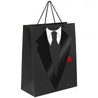 Пакет подарочный (1 штука) 26x13x32 см, ЗОЛОТАЯ СКАЗКА "Especially For Men", выборочный лак, 608244