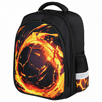Ранец BRAUBERG KIDS STANDARD, 2 отделения, Fire split, 3D панель, 36х28х14 см, 273147
