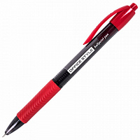 Ручка шариковая автоматическая с грипом BRAUBERG PRO, КРАСНАЯ, узел 0,7мм, линия 0,35мм, 144211