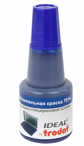 Краска штемпельная TRODAT IDEAL 7014 синяя 24 мл, на водно-глицериновой основе, 206916