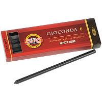 Грифели для цанговых карандашей Koh-I-Noor "Gioconda", 2B, 5,6мм, 6шт., круглый