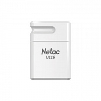 Флеш-диск 64 GB NETAC U116, USB 2.0, белый, NT03U116N-064G-20WH