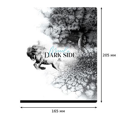Тетрадь 48л., А5, клетка BG "Dark miracle", выб. лак