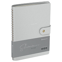 Записная книжка А5 96л. ЛАЙТ, кожзам, скрытый гребень, Greenwich Line "Shimmer. Silver", блок в линию