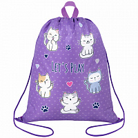 Мешок для обуви BRAUBERG KIDS, с петлей, 42х34 см, Playing kittens, 272413