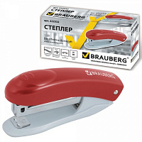 Степлер BRAUBERG Original №10 до 12 л, пластиковый корпус красный  222532
