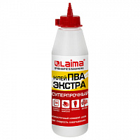Клей ПВА Экстра Суперпрочный 0,5 кг (керамика, ткань, кожа, дерево, бумага, картон), LAIMA, 606430