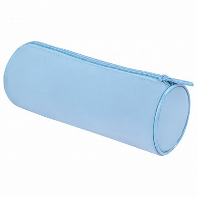 Пенал-тубус BRAUBERG, с эффектом Soft Touch, мягкий, Pastel blue, 272300