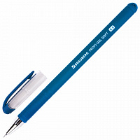 Ручка гелевая BRAUBERG Profi-Gel SOFT, СИНЯЯ, прорезиненный корпус, линия 0,4мм, 144130