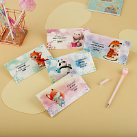 Конверт для денег MESHU "Cute pets", 85*164мм, глянц. ламинация, 5 дизайнов