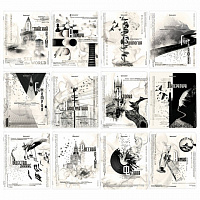 Тетради предметные, КОМПЛЕКТ 12 ПРЕДМЕТОВ, BLACK&WHITE, 48л, матовая ламинация, BRAUBERG, 404835