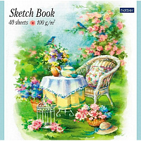Блокнот SKETCHBook 40 листов 165Х165 мм Hatber Provence Collection на скобе 100 г/м2  087475