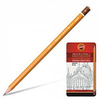 Карандаши чернографитные KOH-I-NOOR, НАБОР 12 шт.,"Graphic", 5В-5H, без резинки, 1502012009PL